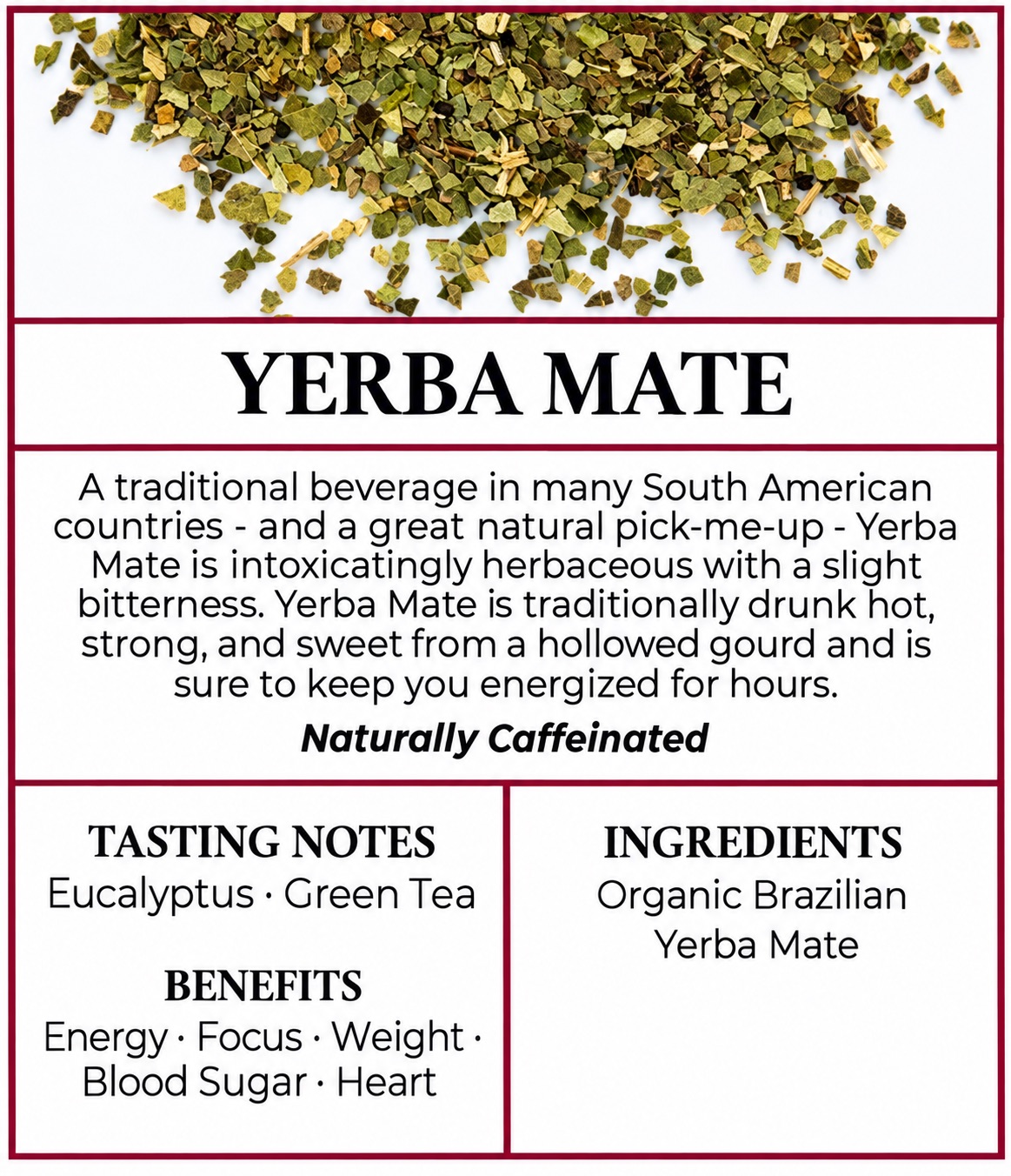 Loose leaf tea selection