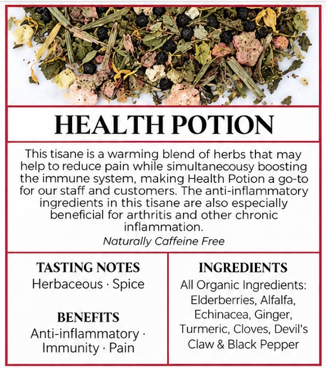 Loose leaf tea selection