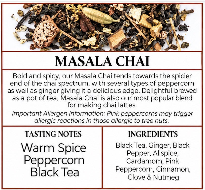 Loose leaf tea selection