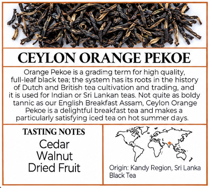 Loose leaf tea selection