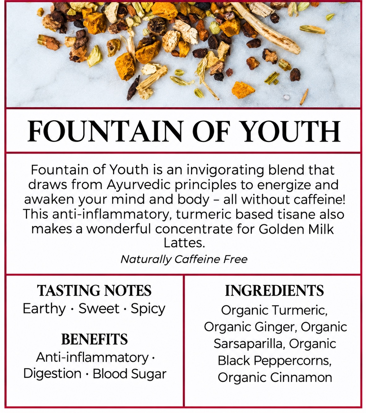 Loose leaf tea selection