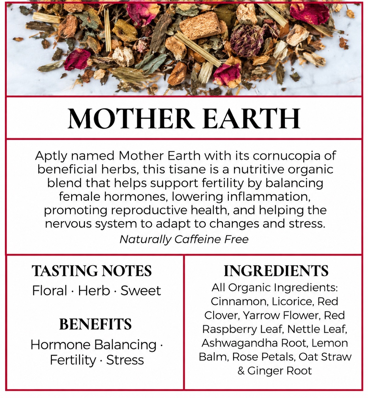 Loose leaf tea selection
