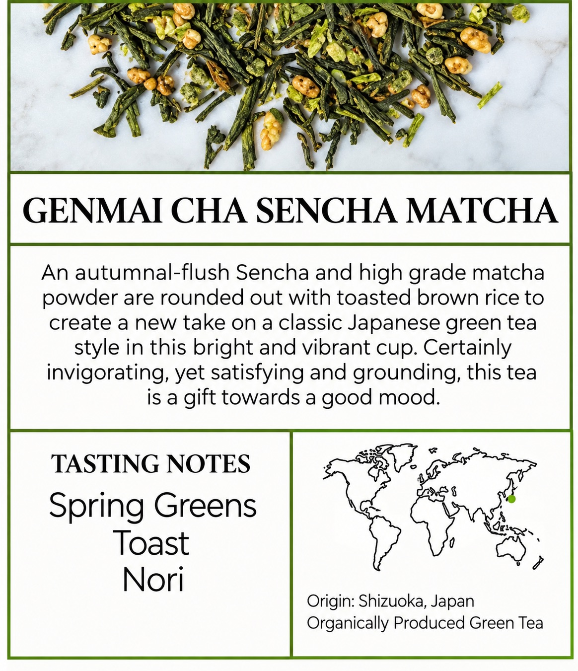 Loose leaf tea selection